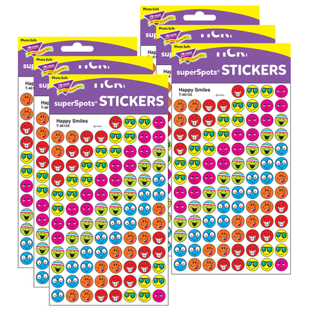 TREND ENTERPRISES Happy Smiles superSpots® Stickers, PK4800 T46155